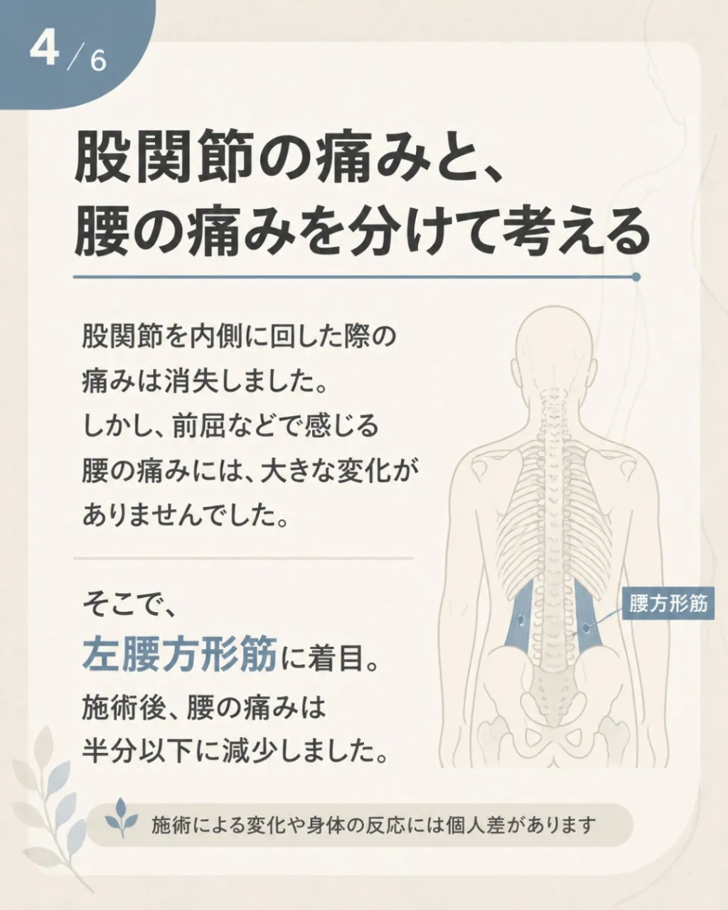 【左の腰からお尻にかけての痛み】